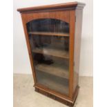 A French mahogany glazed cupboard with two drawers beneath. 135cm x 73cm x 33cm.