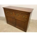 Mahogany cupboard with two Drawers W:111cm x D:44cm x H:84cm