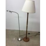 Standard lamp with shade and a modern lamp