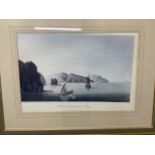 Two marine prints 'the view of Mutra from the east' and another W:60cm x D:cm x H:40cm W:56cm