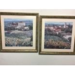 A pair of furnishing prints W:49cm x D:cm x H:49cm
