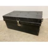 Black painted metal Storage box