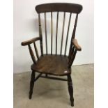 A late 18th early 19th century stick back Windsor chair