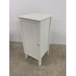 White painted cupboard with 2 shelves