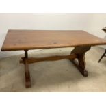 Rustic Spanish style pine dining table W:180cm x D:90cm x H:78cm