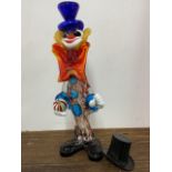 A Murano glass clown W:9cm x D:9cm x H:35cm
