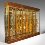 Very Large, Antique Shop Display Cabinet, Victorian, Mirror-Back Cabinet, c.1900 394cm(w) x 276cm(h)