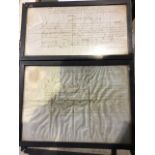 Two framed civil war documents.A call to arms signed by George Monck and a Naval Captains