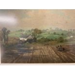 Watercolour of Morchard Bishop initialled C.E.W Sept 97. W:30cm x D:cm x H:22cm