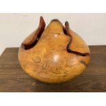 Wooden decorative bowl by Matthew Calder-wood artist. W:27cm x D:27cm x H:27cm
