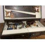 Carpenters box with tools