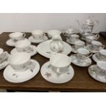 Royal Doulton 'tumbling leaves china part tea set also with a Japanese coffee set