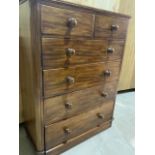 Victorian mahogany chest of drawers W:103cm x D:37cm x H:131cm