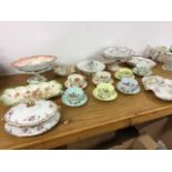 An assortment of ceramics to include seven Royal Grafton China cups and saucer, Royal May China