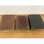 Three victorian family photo albums.