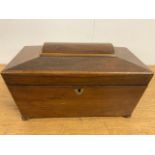 A Victorian tea caddy 1863. W:32cm x D:16cm x H:18cm