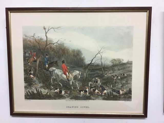 Two framed etching prints of hunt scenes. W:52cm x D:cm x H:40cm - Image 3 of 3