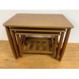 An Ercol style nest of three tables W:61cm x D:40cm x H:47cm