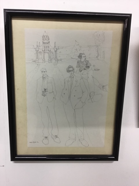 Debbie Ryder. Three pencil on paper caricatures of well dressed gentlemen. In glazed frames. 20cm - Image 3 of 4