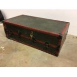 A fitted travelling trunk. W:108cm x D:56cm x H:35cm