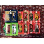 Eight Saltern Coco-Cola Die-Cast Toy vehicles with two Pepsi:Cola models and two 7Up models. All
