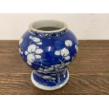 A blue and white Chinese ginger jar