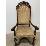 A Louis XVI style armchair. W:69cm x D:53cm x H:134cm