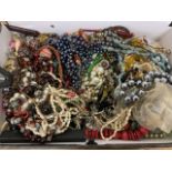 A large quantity of costume jewellery.