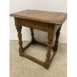 An antique coffin stool. W:46cm x D:26cm x H:47cm