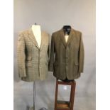 Bladen tweed jacket by Harry Tombs 40" and Dunn & Co tweed jacket 38r