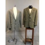 Pair of Harris tweed Jackets. Darker tweed 44r, lighter tweed jacket 46L