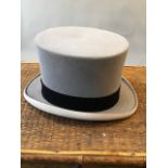 Grey vintage top hat