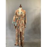 1930s kimono and belt, silk lined