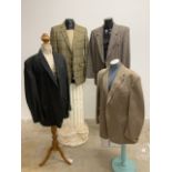 Lot 8 a collection of gents jackets to include Harris tweed. Sizes 42-44L (4)