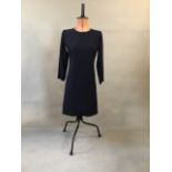 Classic early 1980s crepe dress by Yves saint Laurent rive gauche. Size 36