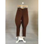 Original rare cavalry twill 1940s long jodhpur trousers. 28 waist, 29 inside leg