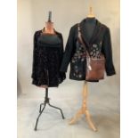 Collection of ladies items to include 2 handbags, 1 Radley in used condition with Monsoon coat