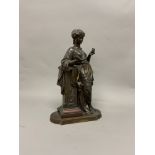 A bronze figure of a classical lady. 35cm(h) Signature: L.Moreau.