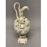 A mid century Parian ware vase by Samuel Alcock.W:10cm x D:10cm x H:25.5cm