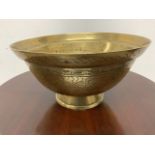 Chinese six character mark bronze bowl decorated with dragons and clouds. 19th century. W:25.5cm x