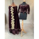 Victorian velvet dress - in need of major restoration.