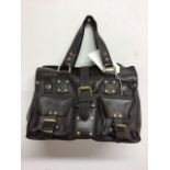 An authentic Chocolate brown 'Roxanne' Handbag by Mulberry