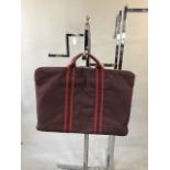 Laptop canvas bag by Hermes. Width 21" x 15".