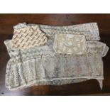Large 1920s Assuit, hammered steel scarf in very good condition together with 2 1920s beaded and