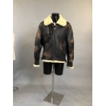 Irving style World war 2 sheepskin flying jacket. Size 42