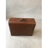 Rare Edwardian leather shoe travelling case