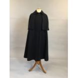 1960s wool cape with jet detailing