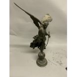An Italian bronzed figure of Nike or winged Victory from an original casting by Chiurazzi and Fils