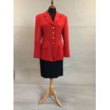 Escada wool jacket with gold coloured buttons size 40 together with a classic wool skirt by Chanel