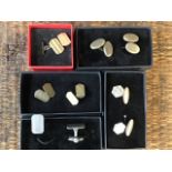 5 sets of boxed vintage cufflinks